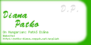 diana patko business card