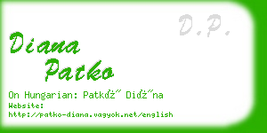 diana patko business card